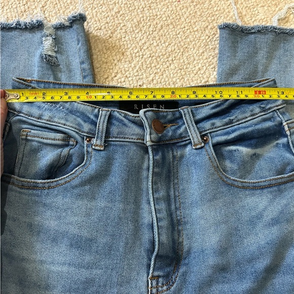 RISEN Los Angeles High Rise Flare Jeans Size 28/7 Style RDP1461 Released Hem - Picture 10 of 13